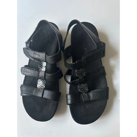 Vionic Shoes - Vionic Amber Slingback Sandals Women’s Size 9 Black Croc Print